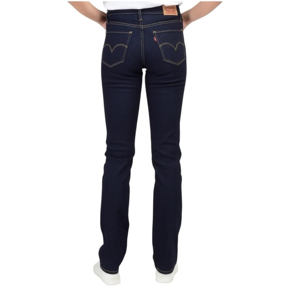 Levi’s Mujer 314 Shaping Straight Dark Blue Jeans Size 27 #1728 - Picture 4 of 11